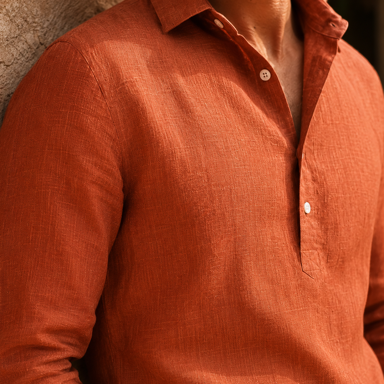 Camisa Amalfi Manga Longa, Linho Premium 100%