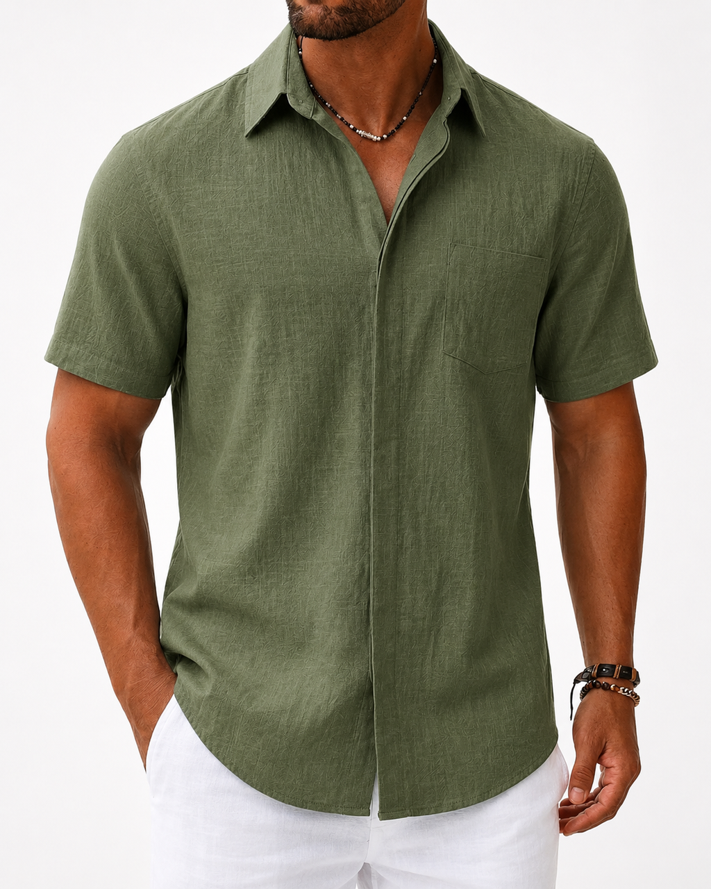 Camisa Manga Curta 100% linho