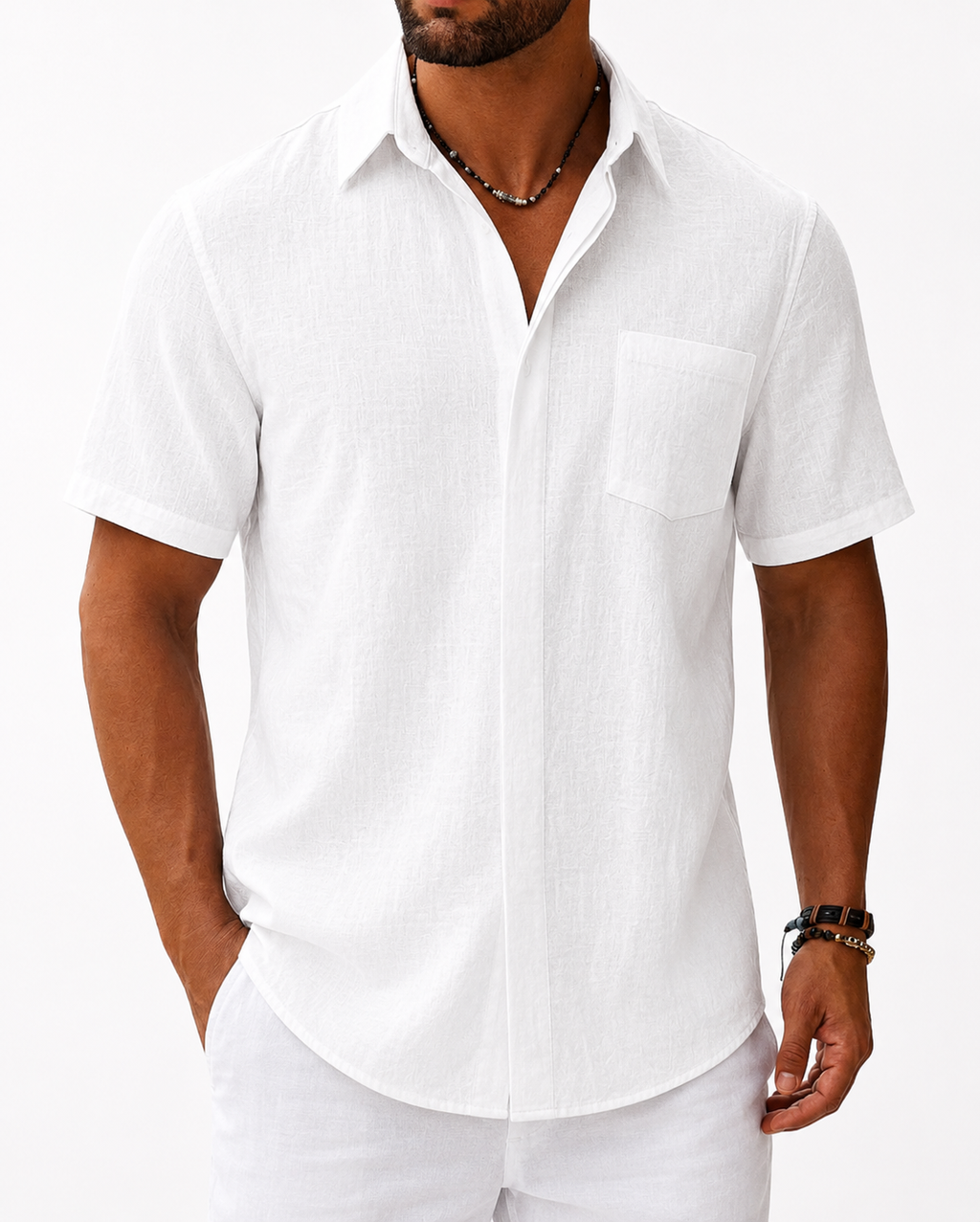 Camisa Manga Curta 100% linho
