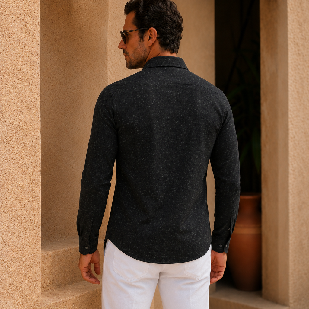 Camisa Noir Manga Longa — Algodão Premium 100%