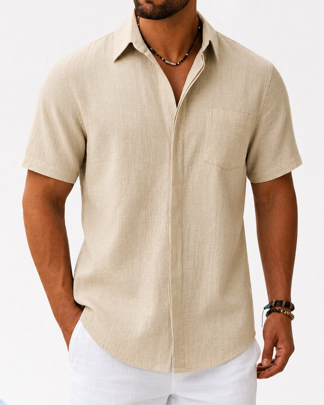 Camisa Manga Curta 100% linho