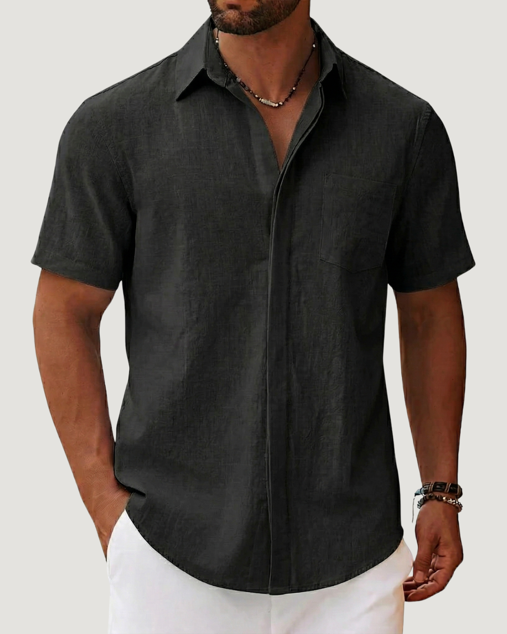 Camisa Manga Curta 100% linho
