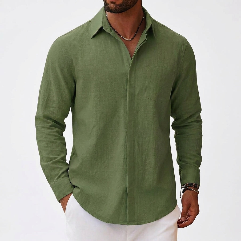 Camisa Manga Longa 100% linho