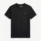 Camiseta Manga Curta Gola Padre 100% Algodão - Preta
